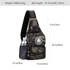 Customized Outdoor Tactical Chest Bag for Riding Camouflage Shoulder Bag Training Sling Pack Tactical Shoulder Bags  Military Sling Utility Pack Shoulder Bag Outdoor Diaper Satchel Motorcycle And Bicycle