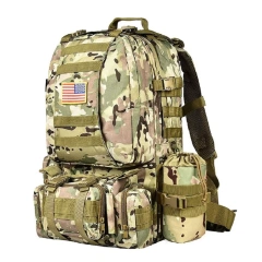 High Capacity Training Backpack Waterproof Tactical Backpack for Hiking Outdoor Travel Camouflage Tactical Backpack  Military Sling Bag Practical Shoulder Chest Pack Shoulder Sling Backpack Military Training Sling Grab Bag