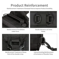 China Factory Wholesale Tactical Sling Shoulder Pack Small Tactical Shoulder Bag Training Chest Pack Assault Bags  Military Bag Multi Purpose Large Capacity Increment Bag Short Distance Travel Bag