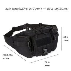 Factory Direct Sales Comfortable Tactical Waist Pack for Travel Multifunctional Practical Tactical Waist Hip Bag  Multipurpose Cross body Bag Waist Pack Compact Gadget Pouch Small Tool Bag