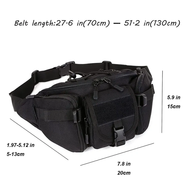 Factory Direct Sales Comfortable Tactical Waist Pack for Travel Multifunctional Practical Tactical Waist Hip Bag  Multipurpose Cross body Bag Waist Pack Compact Gadget Pouch Small Tool Bag