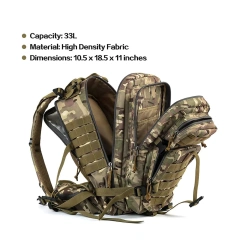 Practical Assault Backpack Training Hydration Bag Backpack Outdoor Hiking Bag  Waterproof Outdoor Cross body Tactical Trekking Bag Outdoor Military Training Shoulder Bag