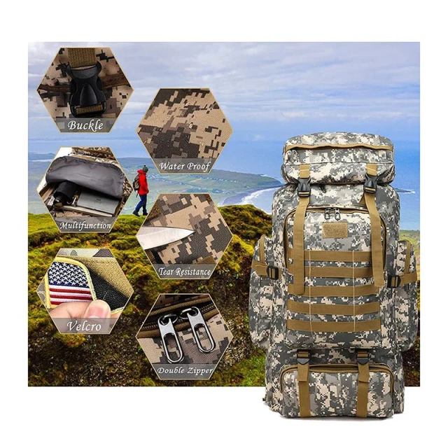 Customized Outdoor Laptop Tactical Backpack Large Waterproof Hunting Rucksack Travel Camouflage Backpack  Military Training Sling Bag Pack Military Sling Backpack Small Daily Pack With Padded Pocket