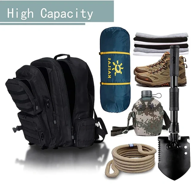 New Arrived High Quality Tactical Backpack Practical Training Rucksack Waterproof Tactical Backpack for Climbing  Charge Military Bag Portable Military Kit Field Safety Backpack Outdoor Military Training Storage Hunting Travel Bag