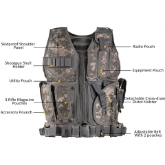 Hot Selling Adjustable Tactical Vest 600D Encryption Polyester Hunting Training Vest Lightweight Assault Vest Assault Sport Vest for Hunting Training outdoors Breathable Outdoor Sports