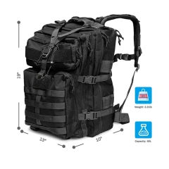 Oleaderbag Assault Utility Backpack Assault Bag Waterproof Assault Bag Travel Hunting Backpack Military Backpack With Removable Partition Practical Military Training Backpack