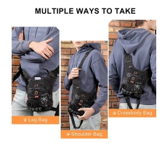 Waterproof Waist Fashion Shoulder Drop Leg Bag Inclined Shoulder Bag Assault Training Bag Outsourcing of Thighs Compact Sling Bag Concealed Shoulder Bag Walking Travel Shoulder Bag Outdoor Sports Waist Bag