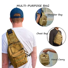 Multifunctional Tactical Sling Pouch Assault Shoulder Bag Outdoor Traveling Chest Pack Tactical Sling Pouches Bags  Waterproof Shoulder Messenger Bag Outdoor Gym Carry On Bag Hunting Sports Bag