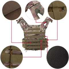 Hot Selling Outdoors Training Tactical Vest Breathable Assault Training Vest Adjustable Nylon Tactical Hunting Vest Paintball outdoors Breathable Training Vest Camo Sports Training equipment security vest