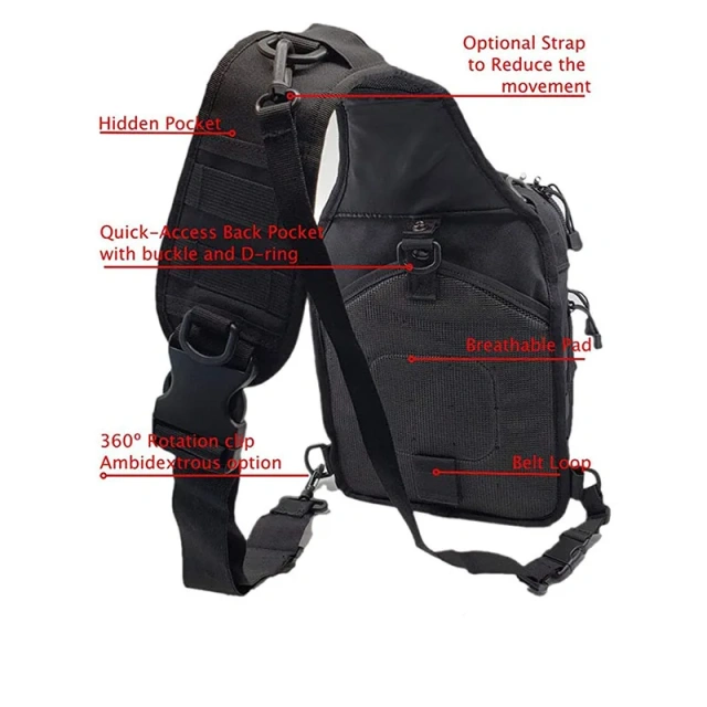 Wholesale Small Tactical Sling Backpack for Sports Outdoor Tactical Equipment Sling Bag Practical Tactical Shoulder Bag  Outdoor Military Backpack for Storing Accessories Military Training Bag Hunting Equipment Bag Practical Portable Bag