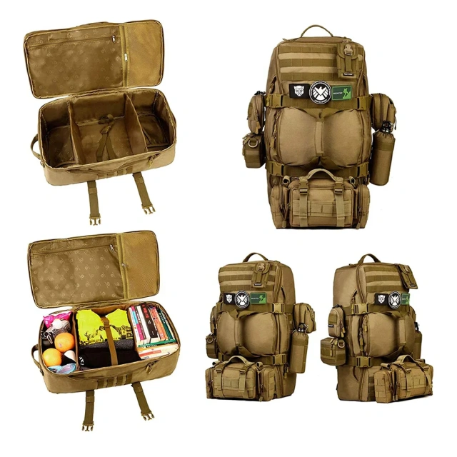 Oleaderbag Assault Multifunctional Travel Bag Camping Backpack Outdoor Luggage Training Assault Bag Military Sling Backpack Practical Backpack Military Field Battle Bag