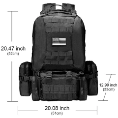 Oleaderbag Backpack Practical Backpack Assault Bag Removable Package Military Sling Bag Military Training Shoulder Backpack Outdoor Military Range Bag Military Flight Bag Pilot Parachute Bag Day Pack for Tactical Work Outdoor Bag
