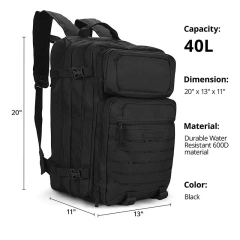 High Quality Outdoor Camouflage Tactical Backpack High Capacity Hunting Backpack Waterproof Training Assault Rucksack  Military Sling Bag Outdoor Military Training Bag Backpack Sling Day pack Backpack Outdoor Range Bag