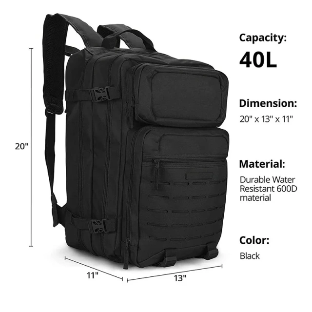 High Quality Outdoor Camouflage Tactical Backpack High Capacity Hunting Backpack Waterproof Training Assault Rucksack  Military Sling Bag Outdoor Military Training Bag Backpack Sling Day pack Backpack Outdoor Range Bag