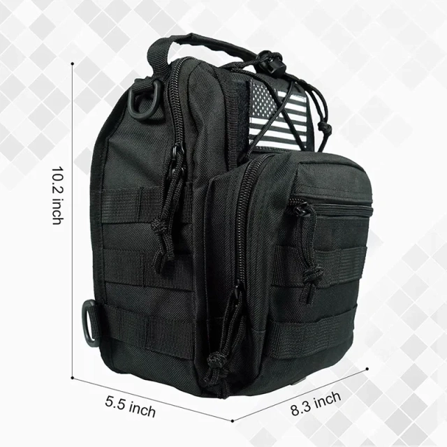 Factory Direct Sales Tactical Assault Sling Bag for Outdoor Assault Tactical Sling Backpack Practical Tactical Chest Bag  Outdoor Fishing Leisure Water Bottle Bag Multifunctional Mountain Climbing Water Bottle Bag