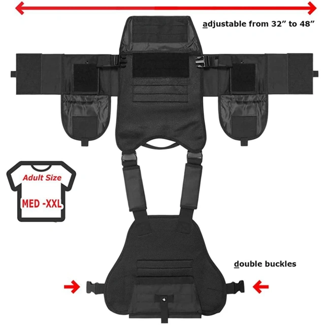 Men's Superior Quality Training Vest for Outdoor Assault Training Tactical Vest Adjustable Breathable Tactical Ves Training sports Style Adaptive Vest Heavy Version Quick Release Breathable fashion Training Vest
