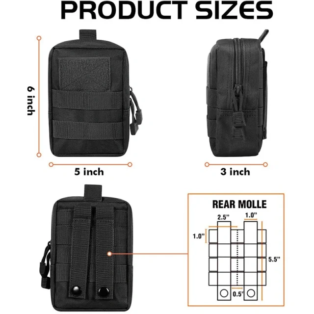 China Factory Customized Practical Assault Bodypack Tactical Utility Waist Bag Pack Tactical Tool Pouch Bag  Military Utility Bag 34L Durable Bag Used For Hunting And Storing Black