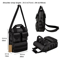 Factory Direct Sales Top Quality Tactical Messenger Bag Portable Tactical Sling Shoulder Bag Tactical Briefcase Hand bag  Military Backpack Tactical Military Package Outdoor Insect Proof Bag Utility Package