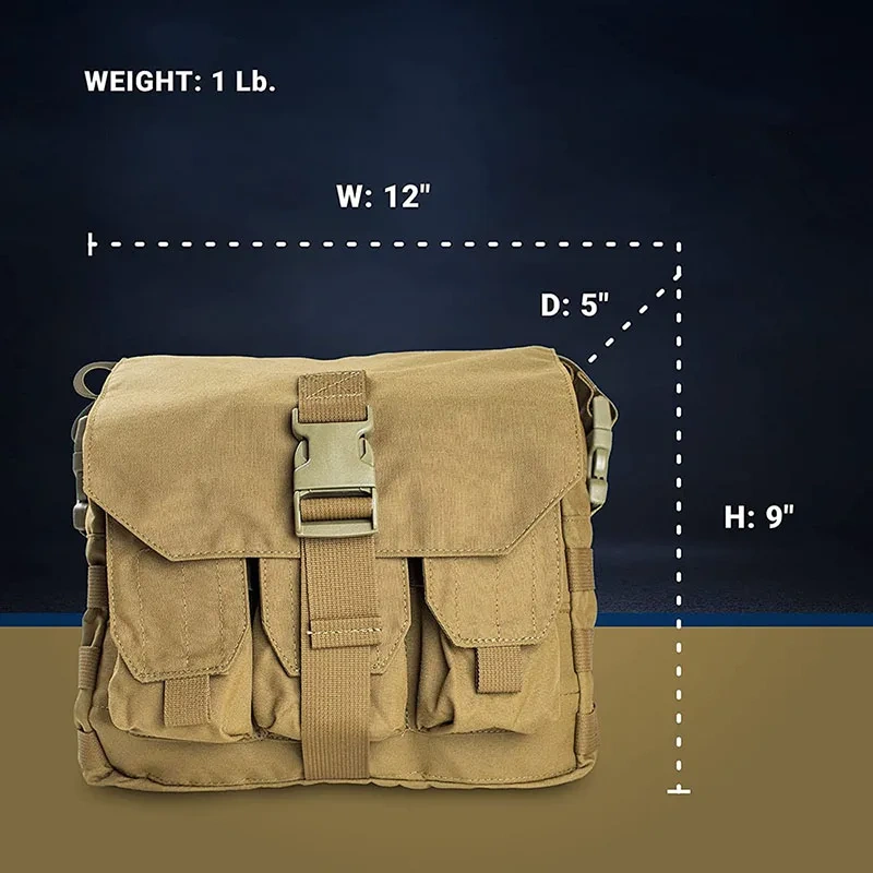 China Factory Wholesale Tactical Shoulder Bag for Hunting Hiking Heavy Duty Training Sling Bag Tactical Training Bag  High Strength Waterproof 1050D Nylon Military Training Backpack Practical Military Bag Multipurpose Bag