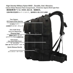 Oleaderbag Practical Assault Backpack 35L Travel Backpack for Hiking Camping Hunting Backpack Military Bag Concealed Portable Shoulder Bag Compact Bag