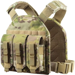Superior Quality High Quality Tactical Vest Durable Assault Training Tactical Vest Adjustable Outdoor Hunting Tactical Vest outdoors Breathable Training Vest and Quick Release Adapters for Training Vest Chest Rig Cummerbund Quick Disconnect