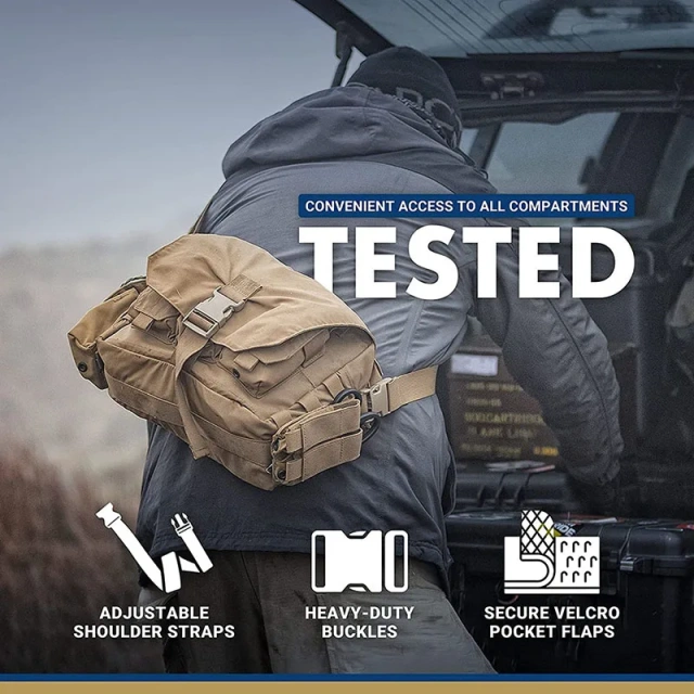 China Factory Wholesale Tactical Shoulder Bag for Hunting Hiking Heavy Duty Training Sling Bag Tactical Training Bag  High Strength Waterproof 1050D Nylon Military Training Backpack Practical Military Bag Multipurpose Bag