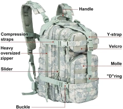 Oleaderbag Small Backpack Practical Assault Backpack Outdoor Insect Proof Bag  Military Backpack Multi Functional Strap Backpack Single Shoulder Belt Backpack