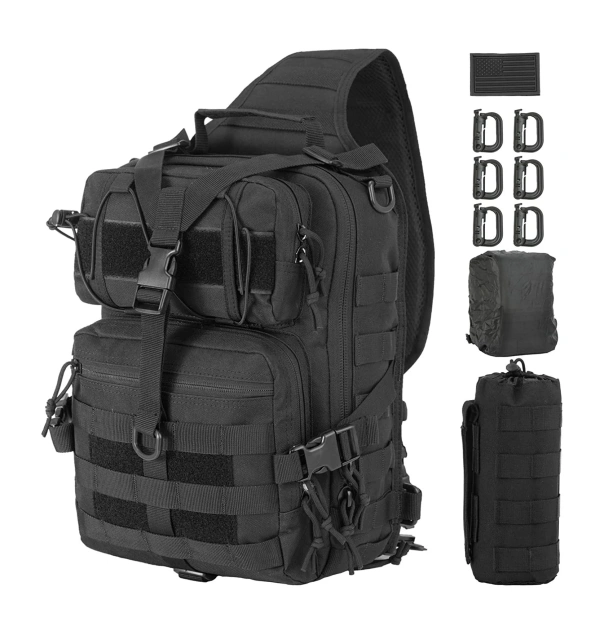 Assault Sling Backpack Practical Backpack Assault Field Bag  Outdoor Day pack Backpack Water Resistant Military Training Day pack Military Pack for Travel