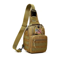 Factory Direct Sales Camouflage Training Shoulder Bag Outdoor Tactical Messenger Bag Tactical Shoulder Sling Bag   Military Hanging Bag Shoulder Sling Bag Pack Practical Waterproof Military Range Bag