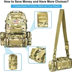 China Factory Wholesale Multi Functional Tactical Backpacks Practical Assault Backpack Casual Tactical Backpack  Military Sling Bag Small Practical Sling Backpack Military Range Bag