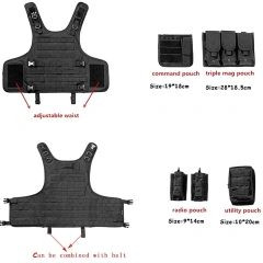 Outdoor Assault Training Tactical Vest Men's Breathable Hunting Tactical Vest High Quality Adjustable Tactical Vest outdoors Breathable Vest Adjustable Paintball Assault Training Vest Detachable for Kids Slim Person