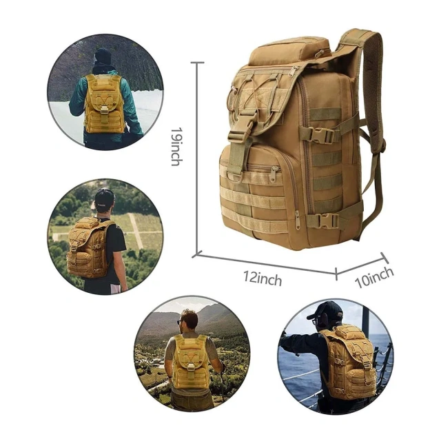 Practical Assault Backpack Assault Bag Large Insect Resistant Bag  Military Training Kit Utility Kit Field Hunting KitMilitary Backpack Men's Military Training Backpack
