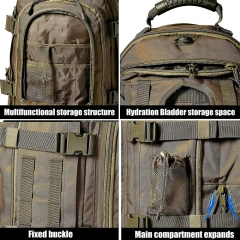 Men's Backpack High Capacity Training Assault Backpack Walking Expandable Backpack  Sling Chest Bag 900D Nylon Oxford Portable Military Waterproof Compact Bag Military Travel Bag
