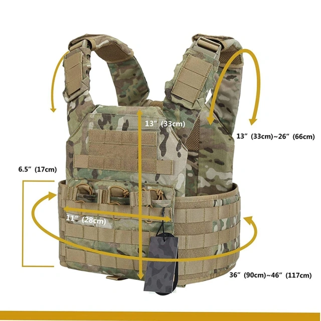 Hot Selling Multifunctional Tactical Training Vest Breathable Hunting Training Vest High Quality Outdoors Tactical Vest Training Vest for Adults Oxford Vest with Shock-Absorbing Baffle Inside Security Gear Fit