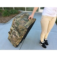 Training Battle Wheel Bag Deploy Trolley case Heavy Duty Camping Bag Hiking and Running Bag Military Backpack Utility Bag Laptop Compartment Bag Fashion Outdoor Leisure Backpack