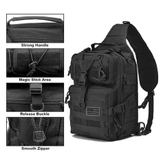 Customized Logo Waterproof Tactical Sling Bag Pack Large Capacity Training Shoulder Bag One Shoulder Assault Bag  Camouflage Military Backpack Military Utility Bag Laptop Compartment Bag Portable Rucksack