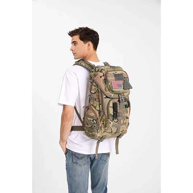 Wholesale Lightweight Versatile Tactical Backpack Waterproof Camouflage Design Backpack Large Capacity Training Backpack  Sling Bag Pack Camouflage Shoulder Backpack Waterproof Military Range Bag Practical Sling Bag