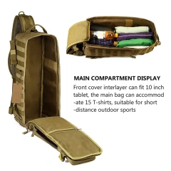 Customized Logo Tactical Sling Pack Assault Day Backpack Good Quality Tactical Harness Bag Tactical Chest Pack  Practical Chest Shoulder Bag For Military Harness Bag