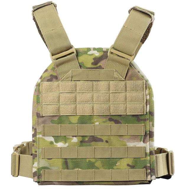 Superior Quality High Quality Tactical Vest Durable Assault Training Tactical Vest Adjustable Outdoor Hunting Tactical Vest outdoors Breathable Training Vest and Quick Release Adapters for Training Vest Chest Rig Cummerbund Quick Disconnect