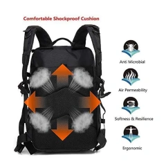 Assault Backpack Men's Backpack Waterproof 4 Compartment Multi Pocket Hiking Camping Bag Practical Backpack Military Equipment Military Bag Shoes Bag Outdoor Backpack