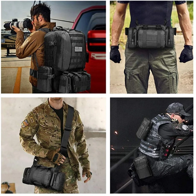 Oleaderbag Backpack Practical Backpack Assault Bag Removable Package Military travel bag Practical travel bag Sports fitness bag Lockable zipper Military range Luggage bag