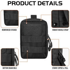 China Factory Customized Practical Assault Bodypack Tactical Utility Waist Bag Pack Tactical Tool Pouch Bag  Military Utility Bag 34L Durable Bag Used For Hunting And Storing Black