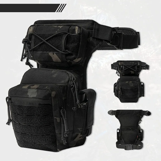 Men's Assault Thigh Bag Multifunctional Assault Bag Outdoor Hiking Thigh Bag waterproof Mountain climbing Practical Backpack Military Training Package Large Practical Backpack