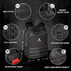 Training Workouts Fashion Endurance Women Gym Fitness Weight Clothing Weighted Adjustable Strength Training Vest  sAdjustable outdoors Breathable Vest Lightweight Oxford Cloth Training Vest Outdoor Hunting Training