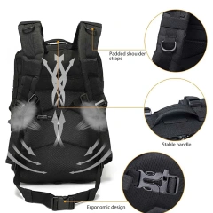 Assault Utility Backpack Large Training Assault Backpack Camping Hiking Bag Men's Military Sling Bag Heavy Duty Nylon Bao Outdoor Portable Bag Military Training Military Backpack Waterproof Military Bag Backpack Travel Backpack