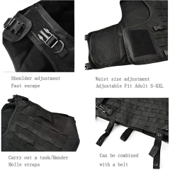 Outdoor Assault Training Tactical Vest Men's Breathable Hunting Tactical Vest High Quality Adjustable Tactical Vest outdoors Breathable Vest Adjustable Paintball Assault Training Vest Detachable for Kids Slim Person