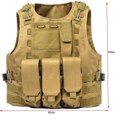 Customized Lightweight Breathable Tactical Vest Adjustable Oxford Cloth Tactical Vest Outdoor Hunting Training Vest Training outdoors Breathable Vest Adjustable Assault Training Paintball Vest security vest