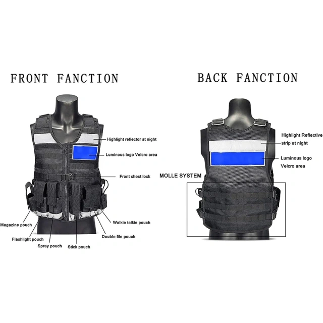 Men High-quality Durable Training Outdoors Breathable Vest Stab-proof Sports Security Wear-resistant Vest Assault Sport Vest for Hunting Training outdoors Breathable Outdoor Sports Waterproof multifunctional Training outdoors Breathable Vest Camo Training