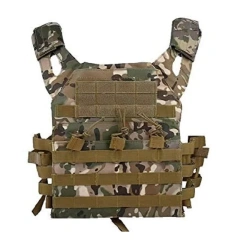 Durable Training Vest Outdoor Multi-Function Stab-proof Sports EVA Thick Guard Zipper Closure Wear-resistant Vest  Modular Assault Vest System Compatible with sports outdoors lightweight Camouflage security vest