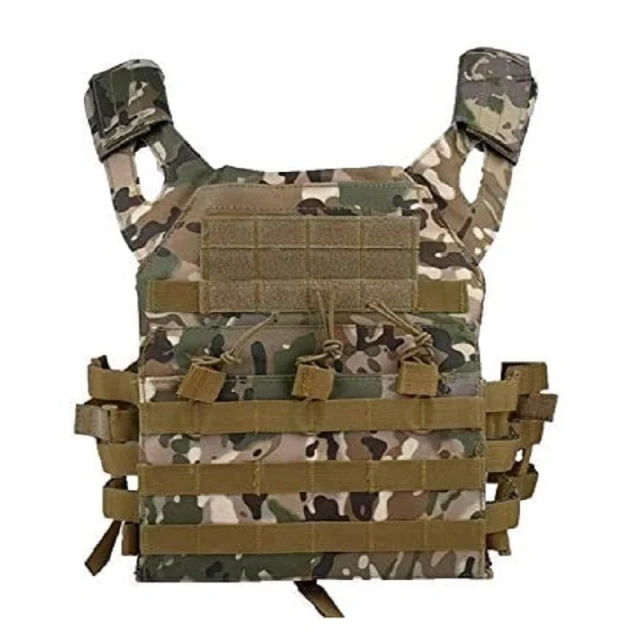 Durable Training Vest Outdoor Multi-Function Stab-proof Sports EVA Thick Guard Zipper Closure Wear-resistant Vest  Modular Assault Vest System Compatible with sports outdoors lightweight Camouflage security vest